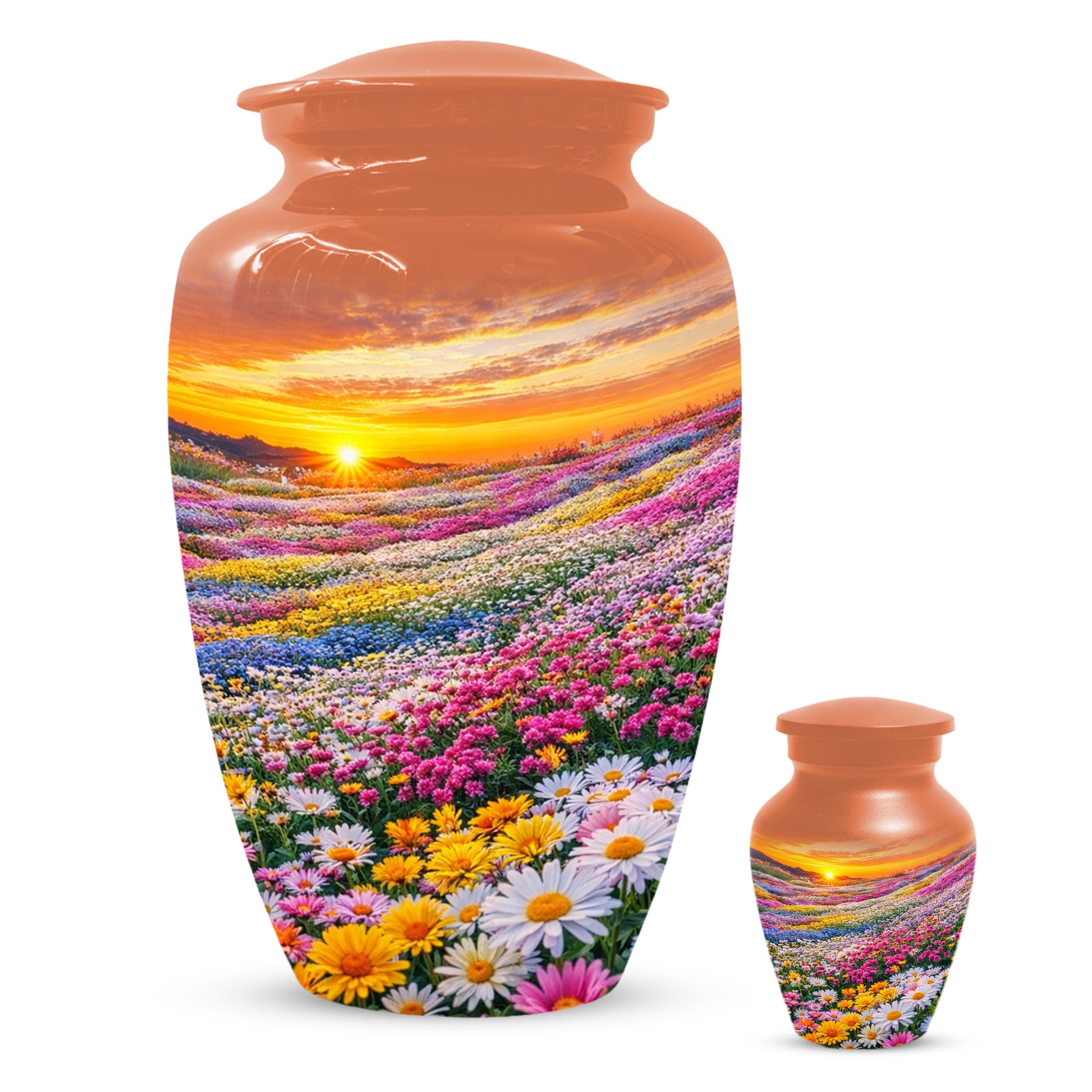 Flower Meadow Urn for Mom - Beautiful Floral Cremation Urns for Women
