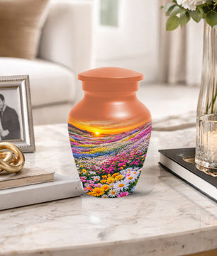 Flower Meadow Urn for Mom - Beautiful Floral Cremation Urns for Women