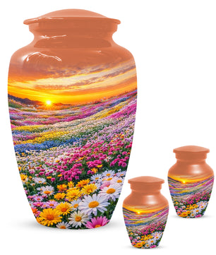 Flower Meadow Urn for Mom - Beautiful Floral Cremation Urns for Women