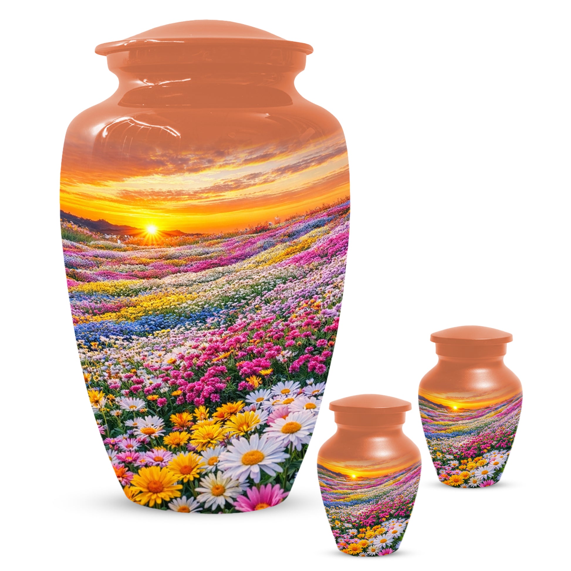 Flower Meadow Urn for Mom - Beautiful Floral Cremation Urns for Women