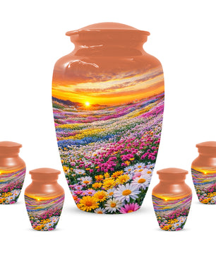 Flower Meadow Urn for Mom - Beautiful Floral Cremation Urns for Women