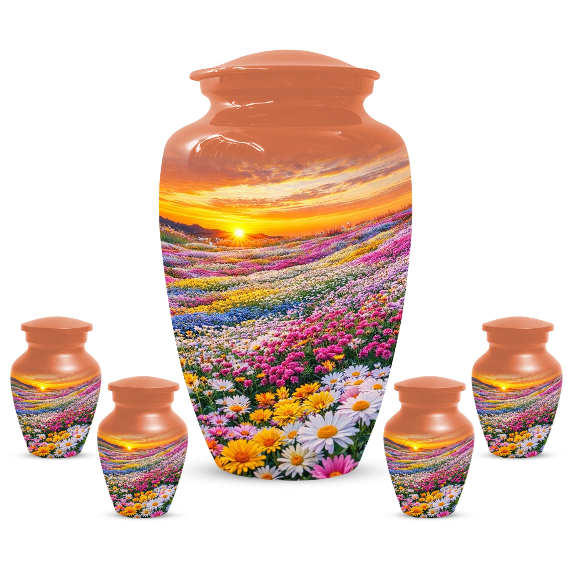 Flower Meadow Urn for Mom - Beautiful Floral Cremation Urns for Women