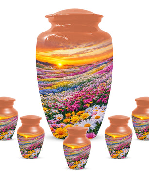 Flower Meadow Urn for Mom - Beautiful Floral Cremation Urns for Women