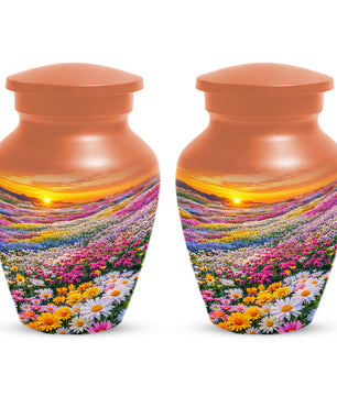 Flower Meadow Urn for Mom - Beautiful Floral Cremation Urns for Women