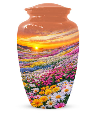 Flower Meadow Urn for Mom - Beautiful Floral Cremation Urns for Women