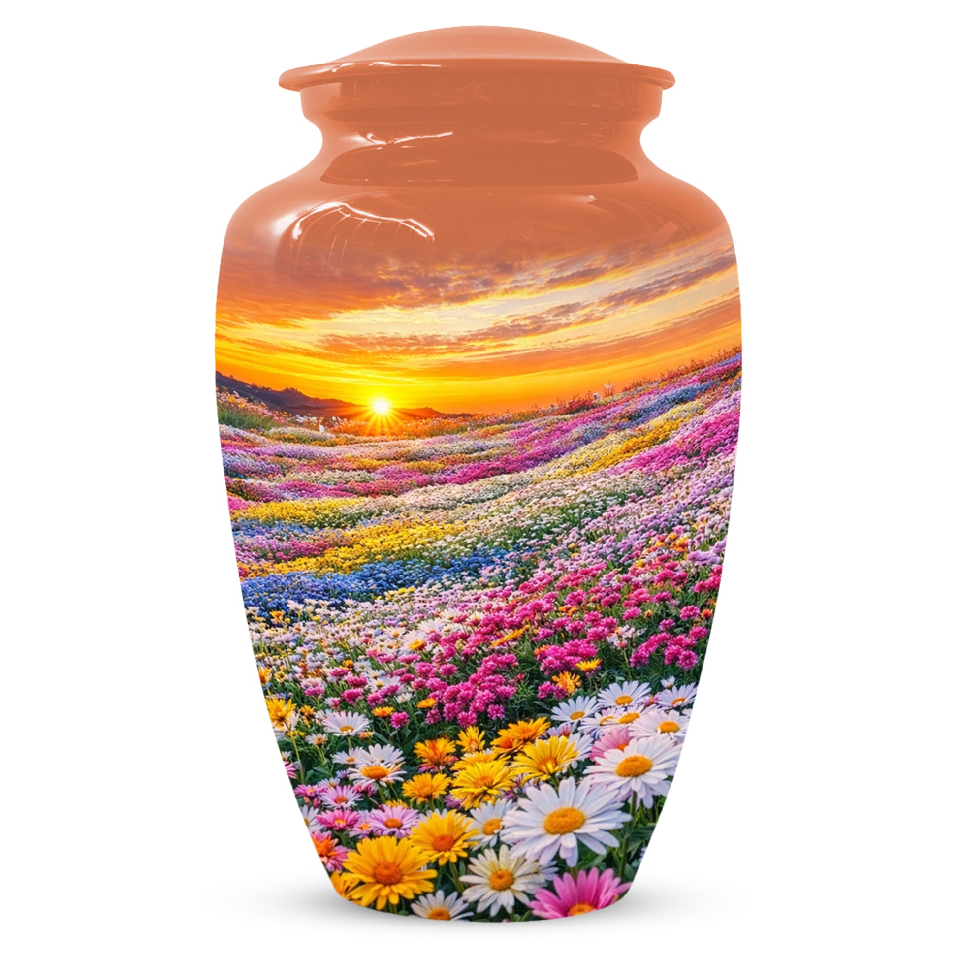 Flower Meadow Urn for Mom - Beautiful Floral Cremation Urns for Women