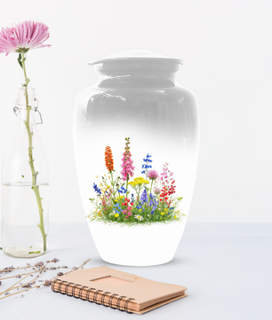 Wildflower Cremation Urn | Custom Memorial Urn for Human Ashes