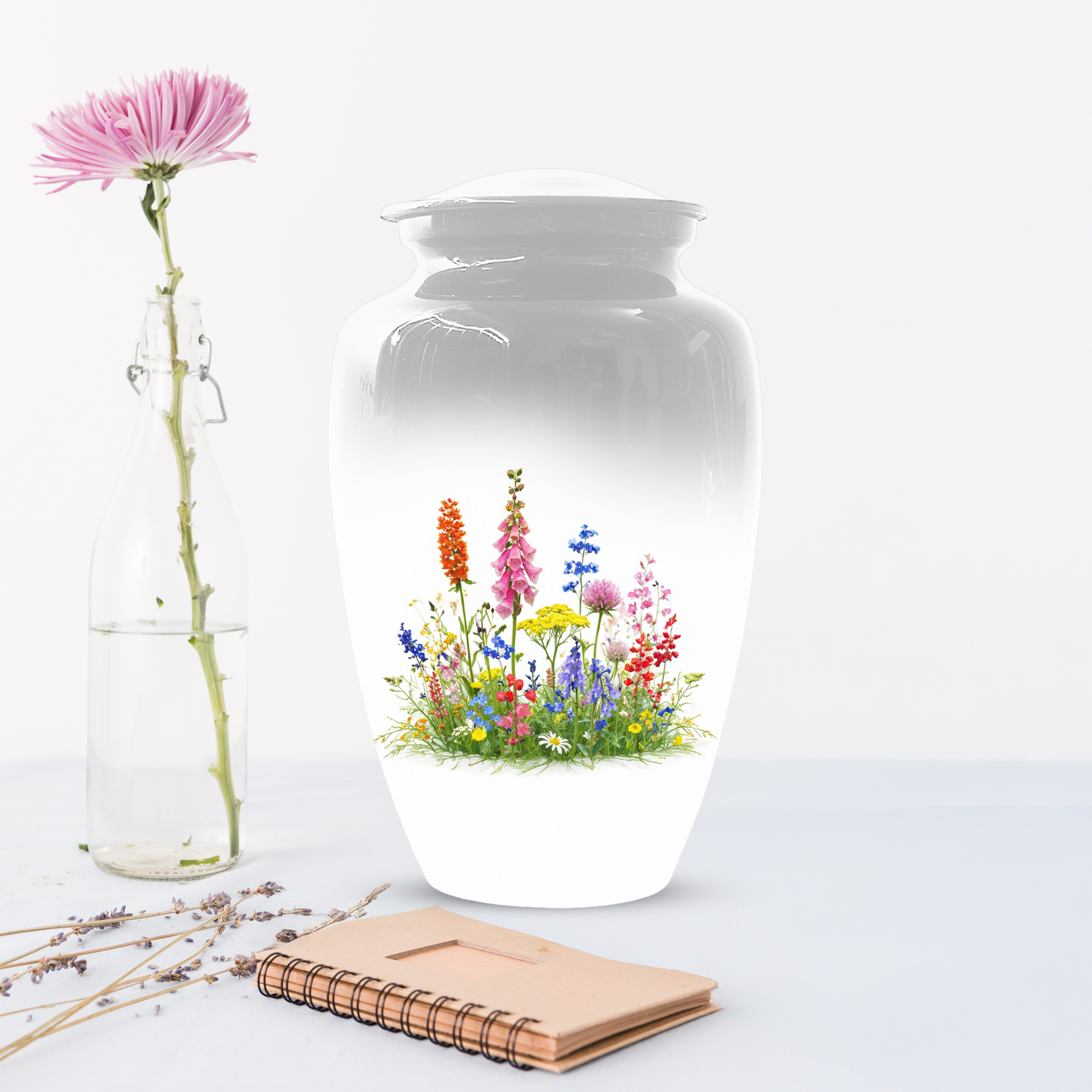 Wildflower Cremation Urn | Custom Memorial Urn for Human Ashes