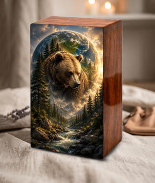Bear Cremation Urn For Human Ashes - Animal Keepsake Urns For Male and Female