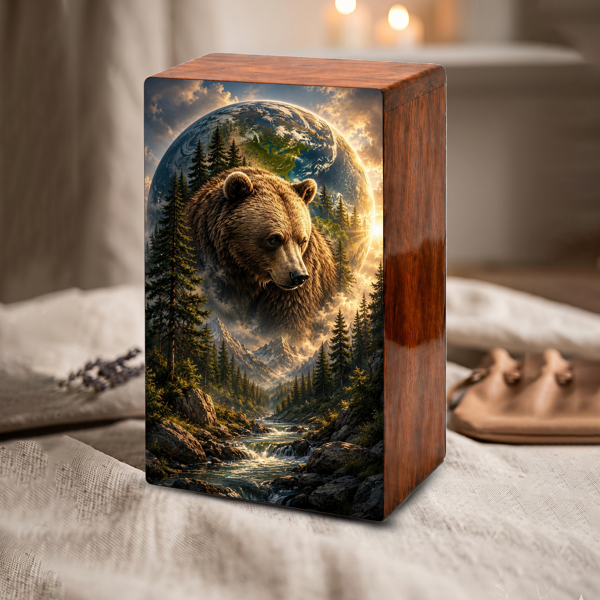 Bear Cremation Urn For Human Ashes - Animal Keepsake Urns For Male and Female