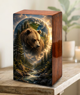 Bear Cremation Urn For Human Ashes - Animal Keepsake Urns For Male and Female