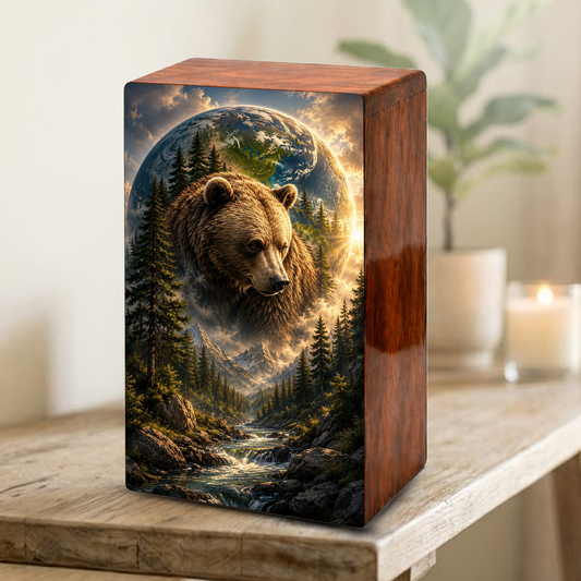 Bear Cremation Urn For Human Ashes - Animal Keepsake Urns For Male and Female