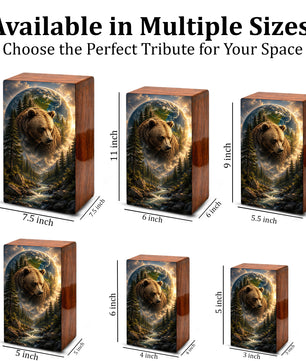Bear Cremation Urn For Human Ashes - Animal Keepsake Urns For Male and Female