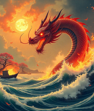 Sea Dragon Urn for Human Ashes | Adult Cremation Urn | Ocean Dragon Memorial Funeral Urn