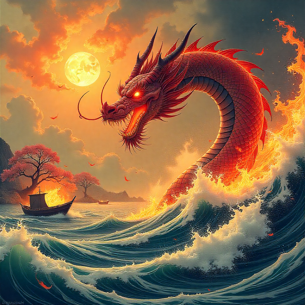 Sea Dragon Urn for Human Ashes | Adult Cremation Urn | Ocean Dragon Memorial Funeral Urn