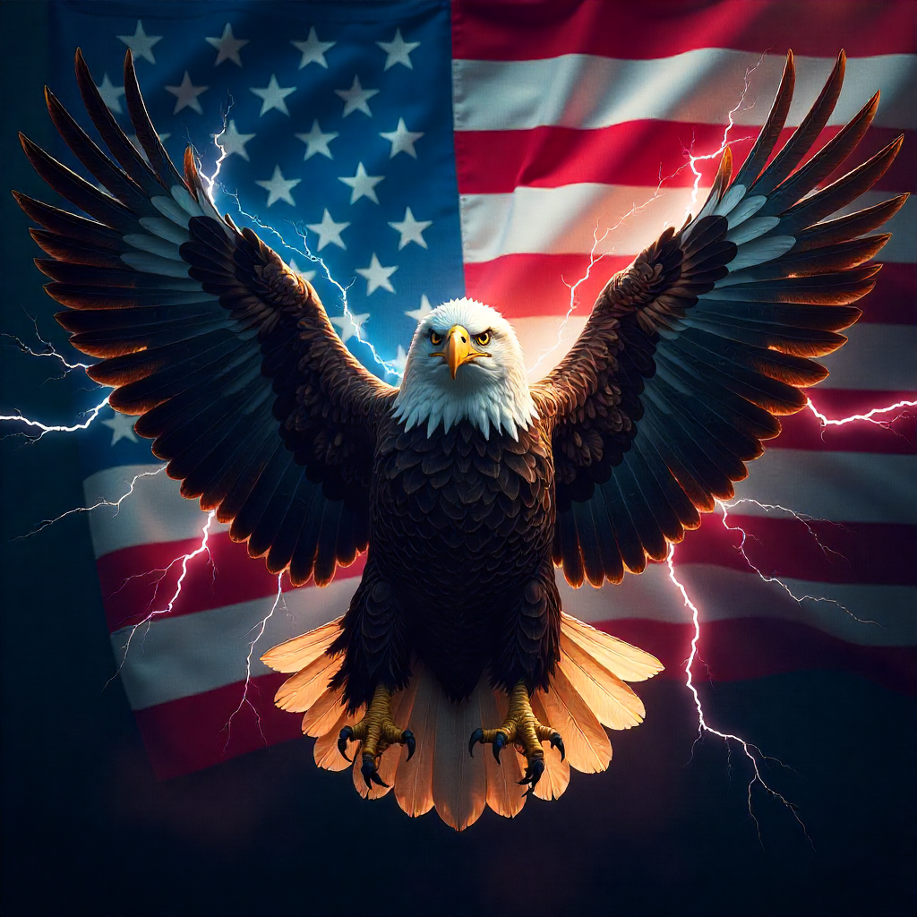 Patriotic Eagle Urn for Human Ashes | American Flag Eagle Adult Cremation Urn Memorial