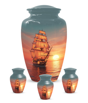 Sailing Ship Urns for Dad – Personalized KLeepsake for Dad | Nautical Memorial Urn for Father Ashes