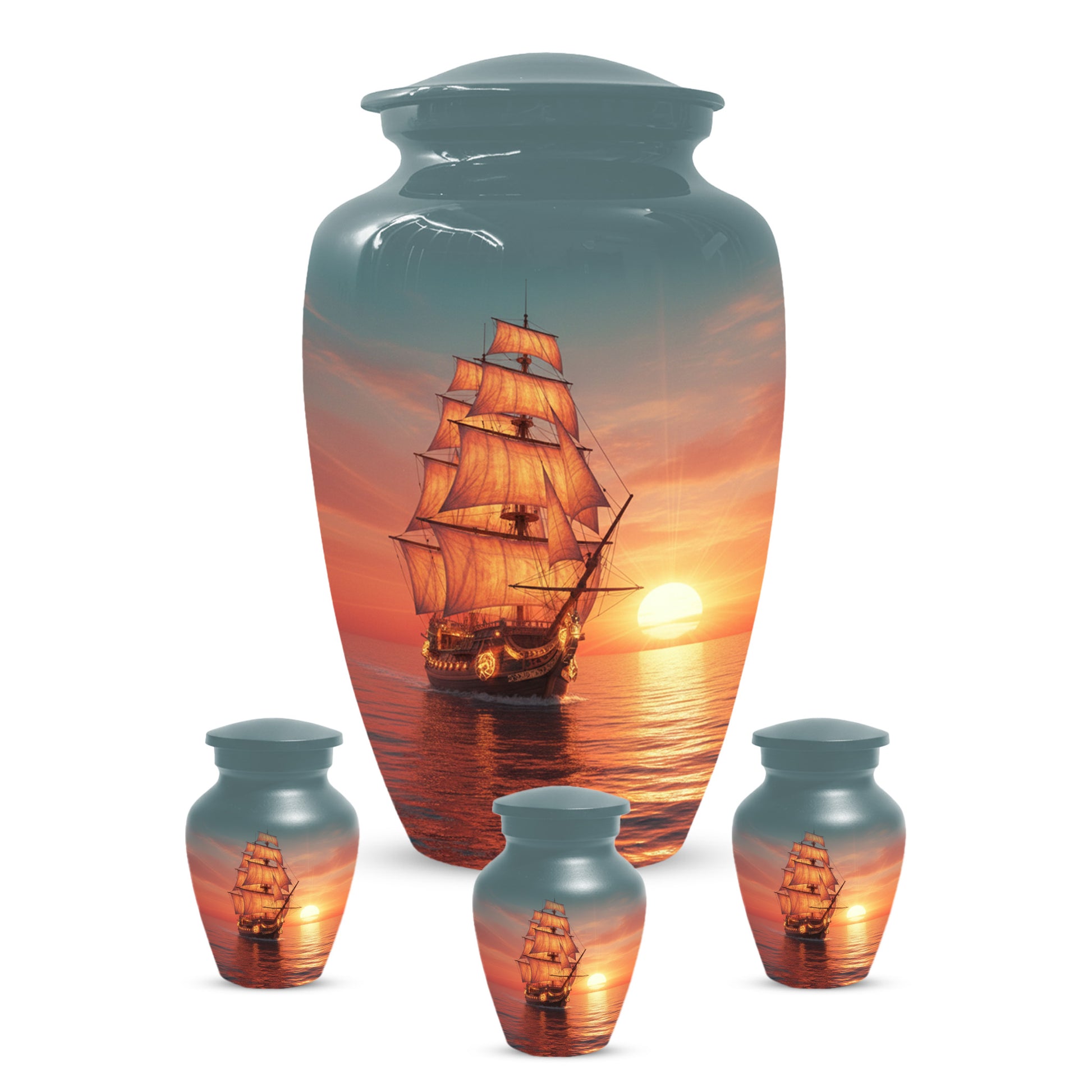 Sailing Ship Urns for Dad – Personalized KLeepsake for Dad | Nautical Memorial Urn for Father Ashes