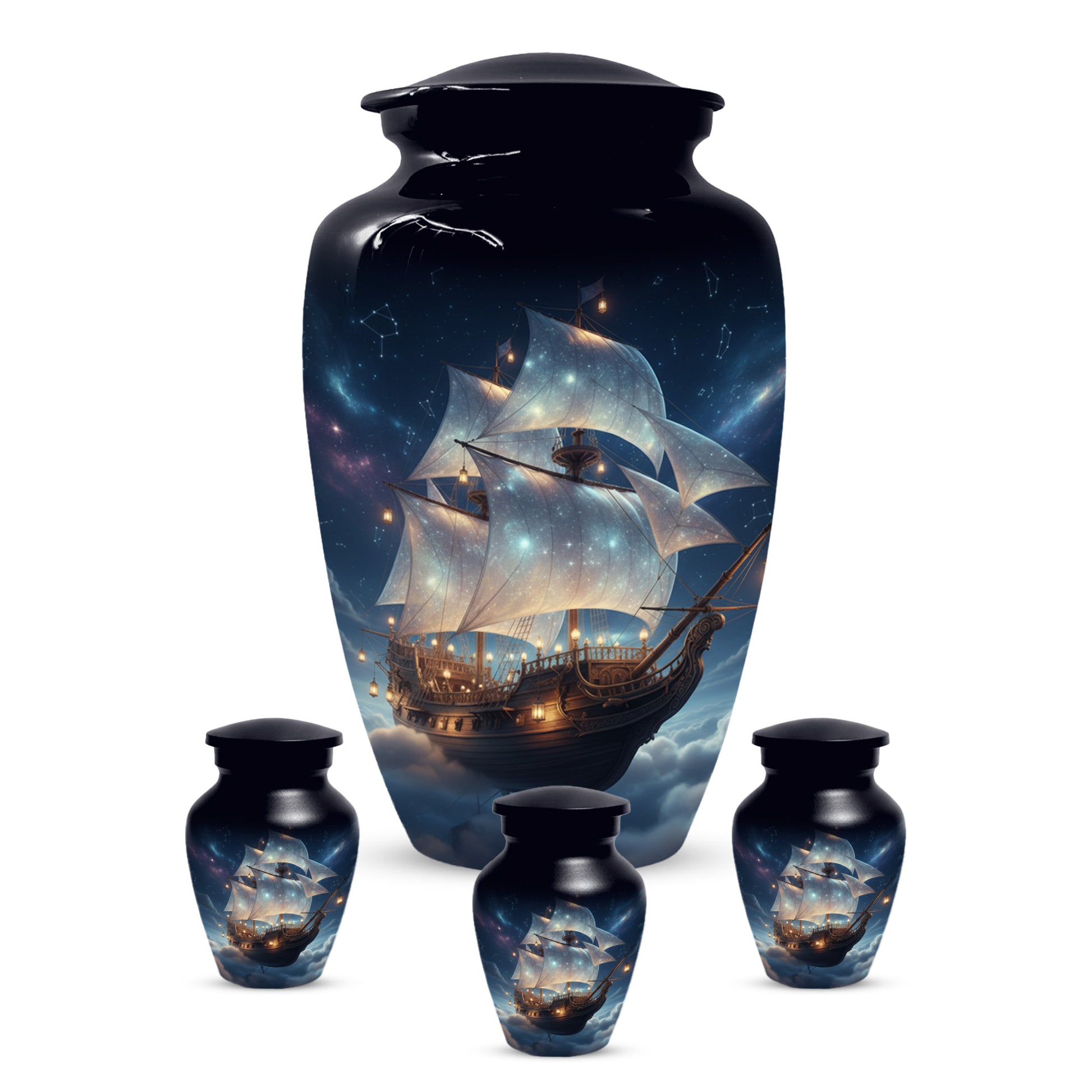 Nautical Ship Urns for Dad –  Sailing Ship Memorial Urn for Father Ashes