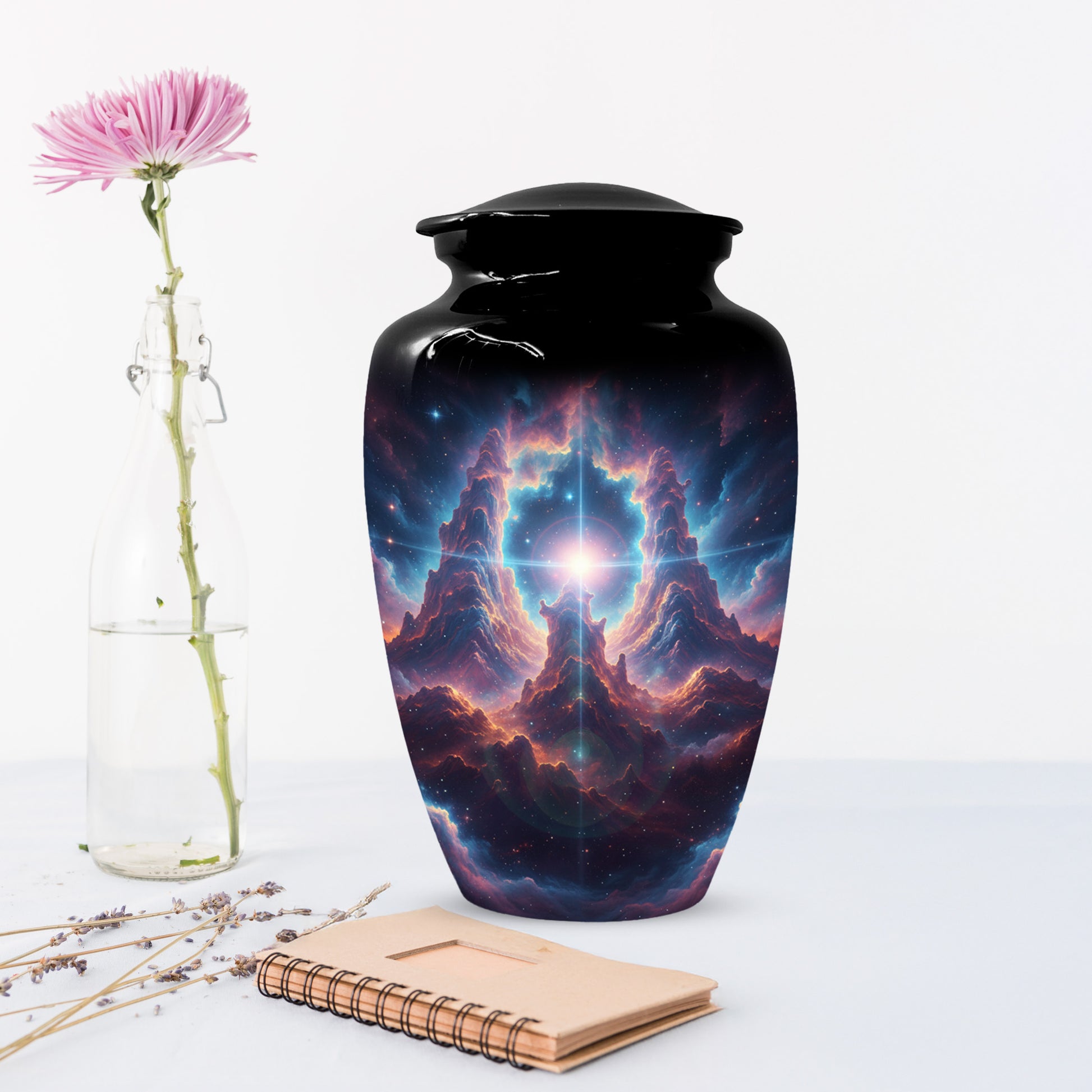 Celestial Adult Urn for Ashes -  Galaxy Memorial Cremation Urns | Personalized Funeral Keepsake
