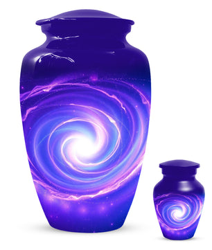 Galaxy Urn for Mom – Personalized Purple Galaxy Cremation Urns for Ashes