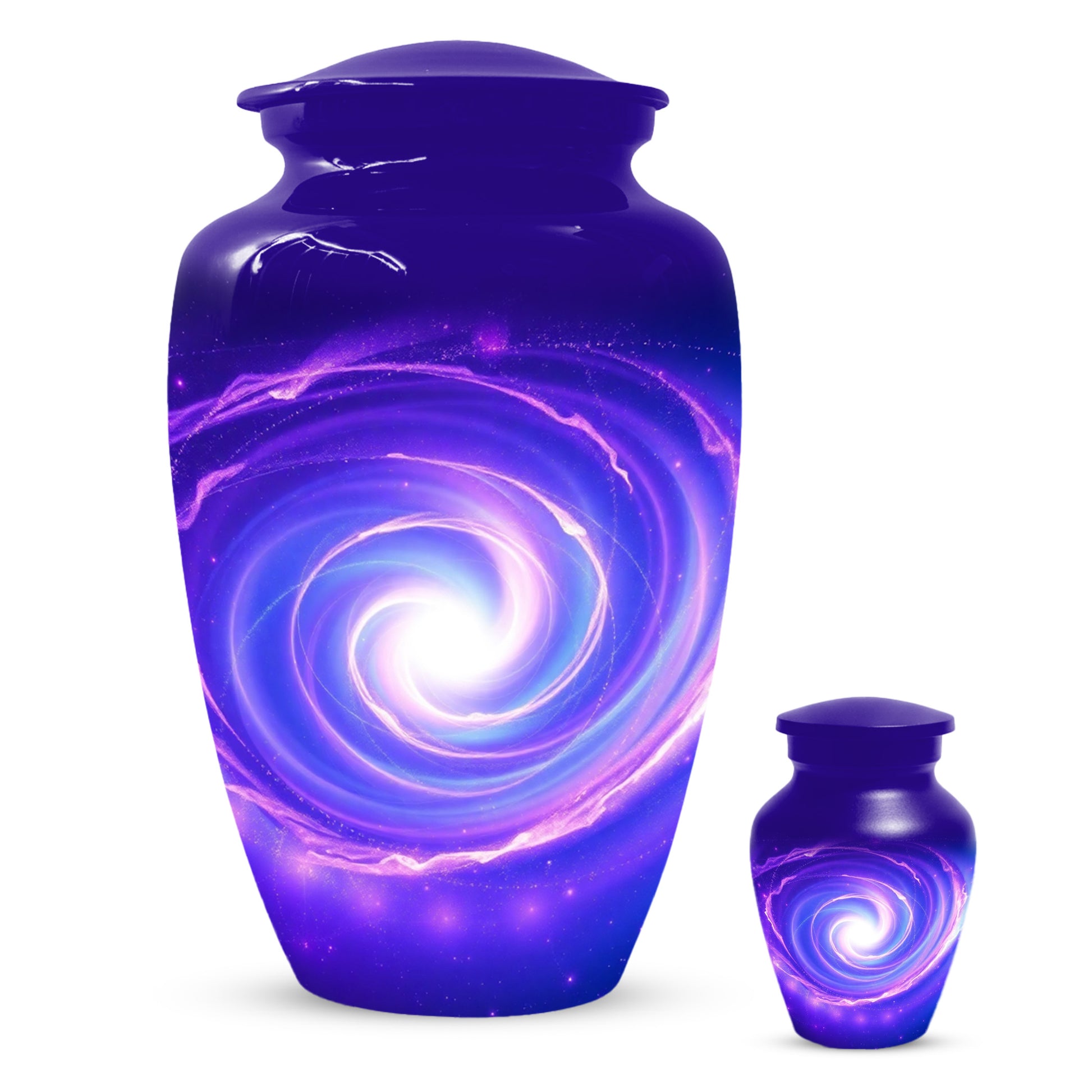 Galaxy Urn for Mom – Personalized Purple Galaxy Cremation Urns for Ashes