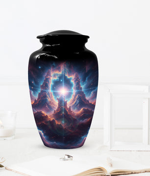 Celestial Adult Urn for Ashes -  Galaxy Memorial Cremation Urns | Personalized Funeral Keepsake