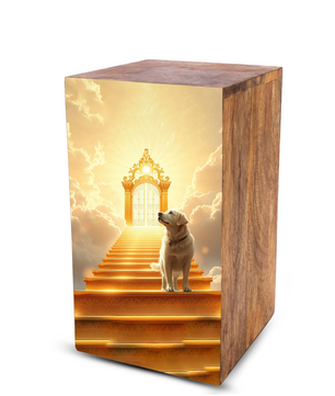 Golden Retriever Wooden Urn For Dog - Labrador Pet Keepsake Urns For Funeral