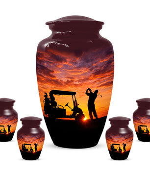Golf Memorial Urn for Father – Personalized Golf Cremation Urns for Ashes