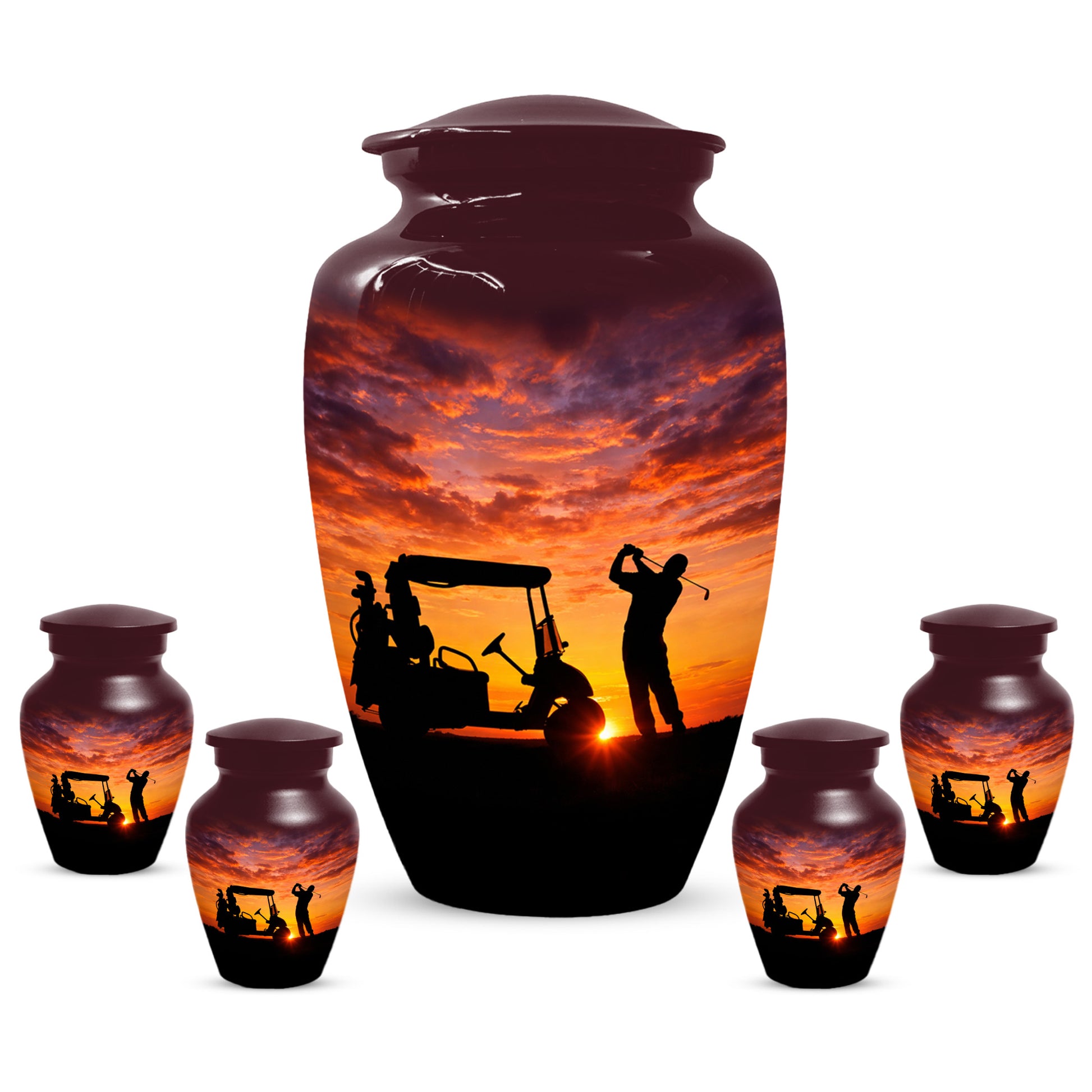 Golf Memorial Urn for Father – Personalized Golf Cremation Urns for Ashes