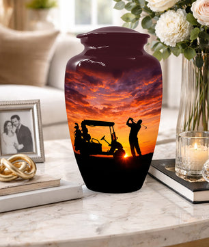 Golf Memorial Urn for Father – Personalized Golf Cremation Urns for Ashes