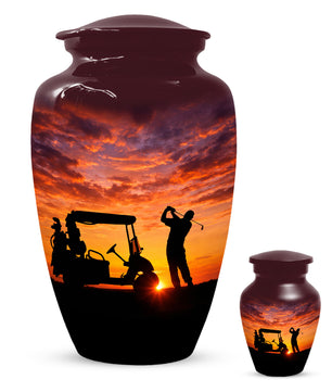 Golf Memorial Urn for Father – Personalized Golf Cremation Urns for Ashes