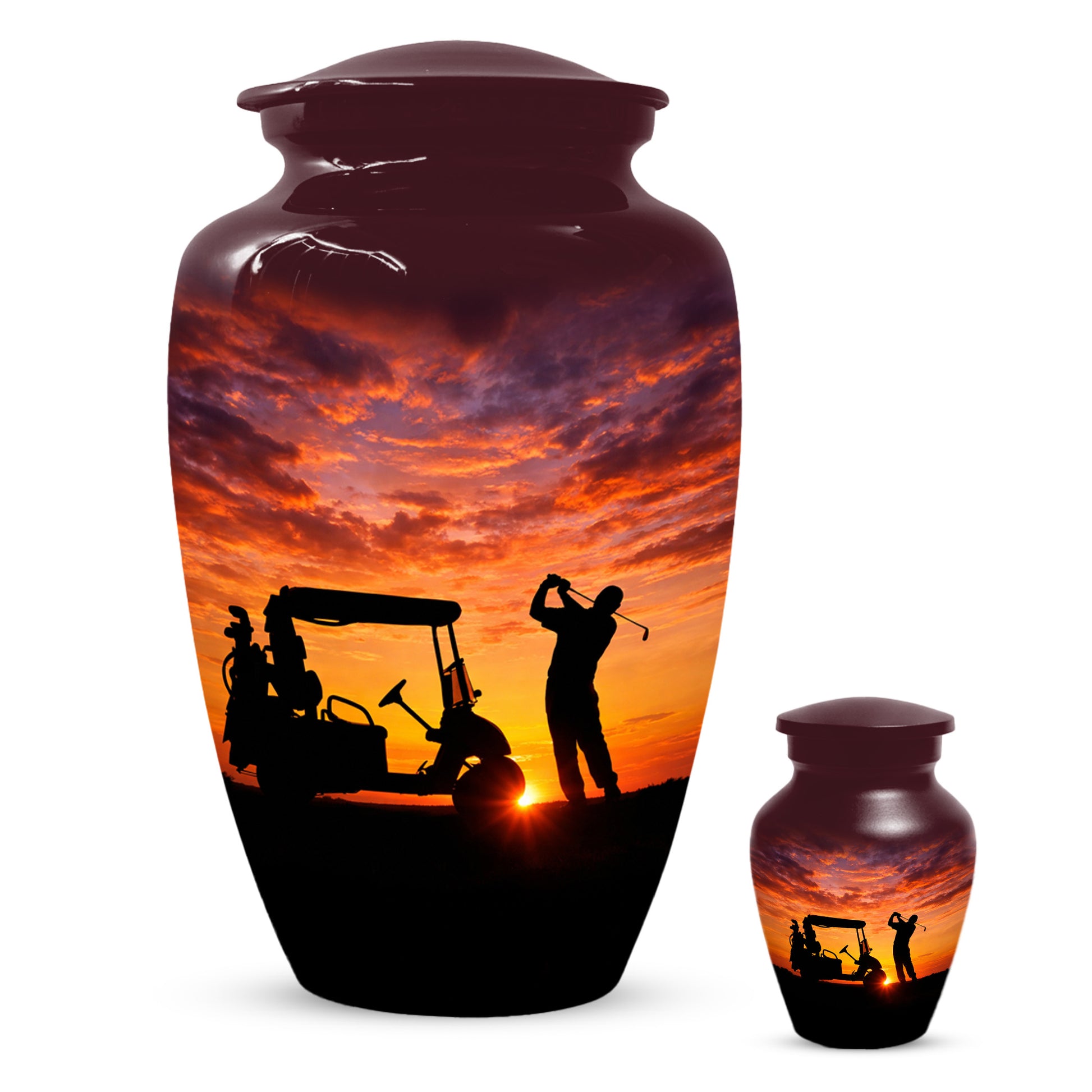 Golf Memorial Urn for Father – Personalized Golf Cremation Urns for Ashes