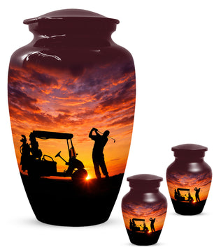Golf Memorial Urn for Father – Personalized Golf Cremation Urns for Ashes