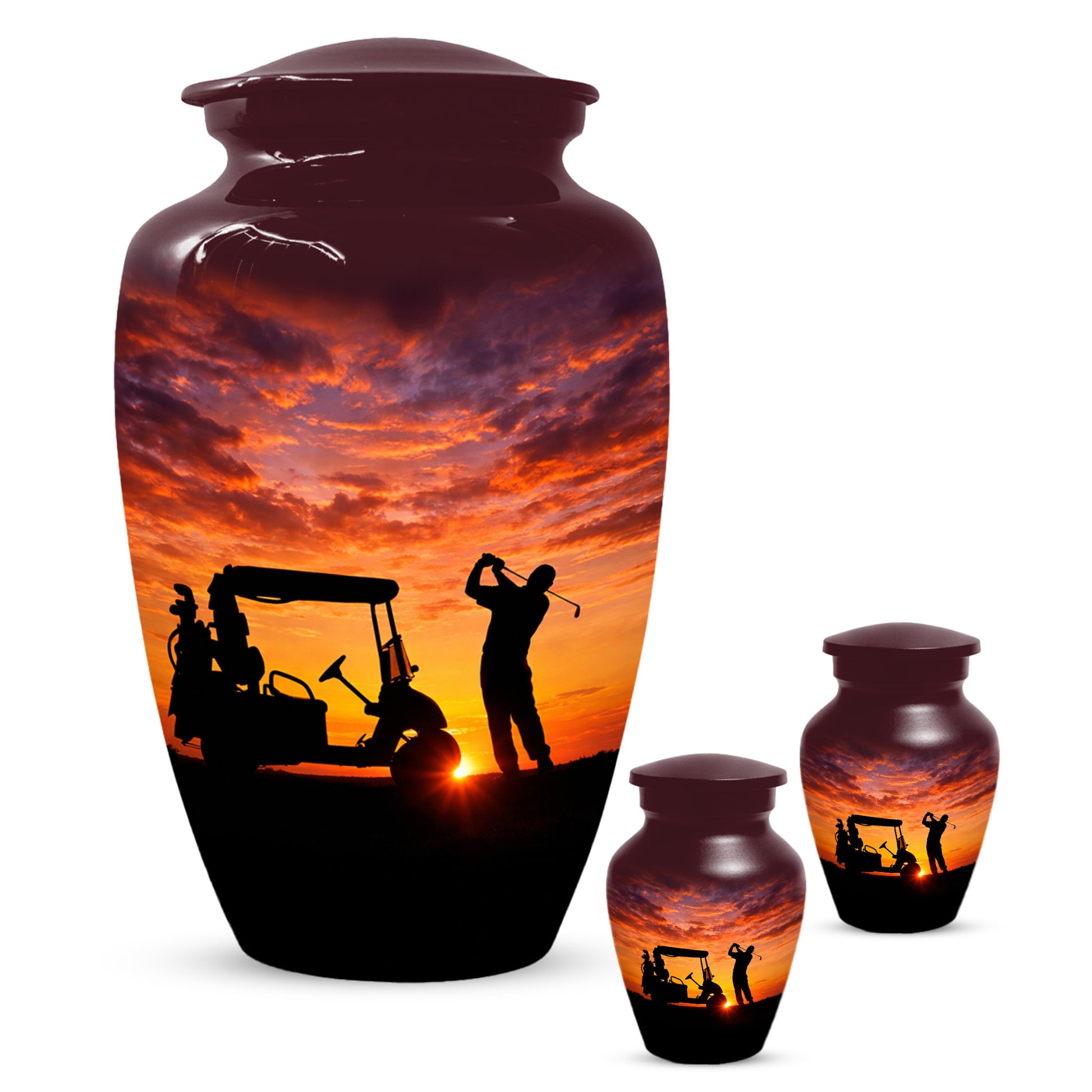 Golf Memorial Urn for Father – Personalized Golf Cremation Urns for Ashes