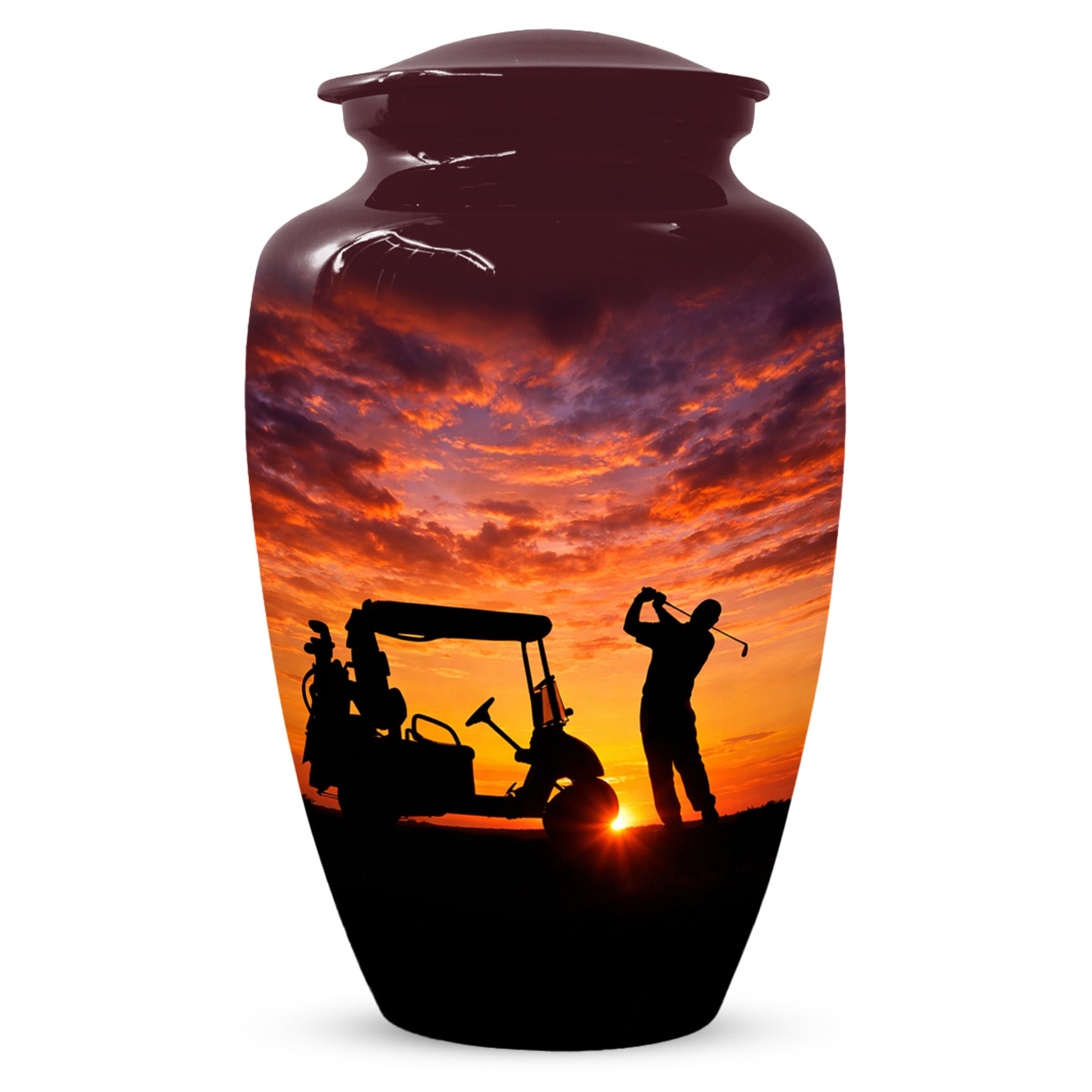 Golf Memorial Urn for Father – Personalized Golf Cremation Urns for Ashes