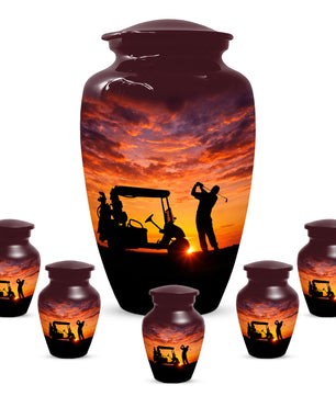 Golf Memorial Urn for Father – Personalized Golf Cremation Urns for Ashes