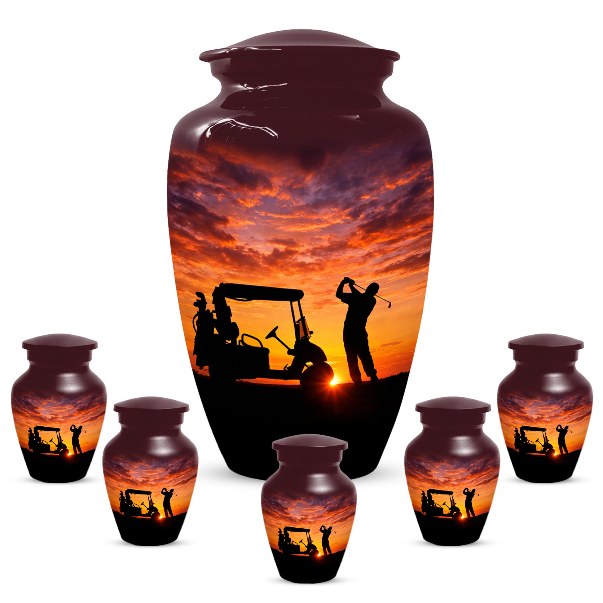 Golf Memorial Urn for Father – Personalized Golf Cremation Urns for Ashes