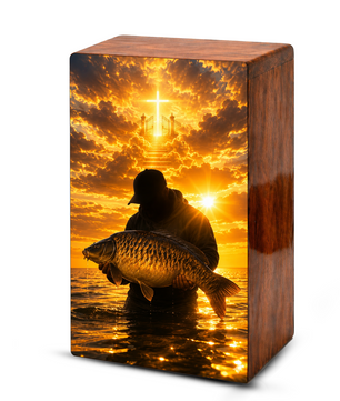 Fishing In Heaven Urn For Male - Hunting Fish Cremation Urns For Dad Ashes