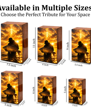 Fishing In Heaven Urn For Male - Hunting Fish Cremation Urns For Dad Ashes