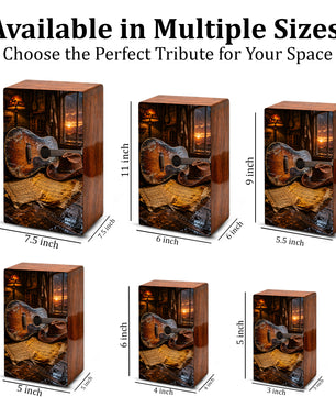 Cowboy Legacy Urn For Ashes Male - Western Cremation Wooden Urns For Dad