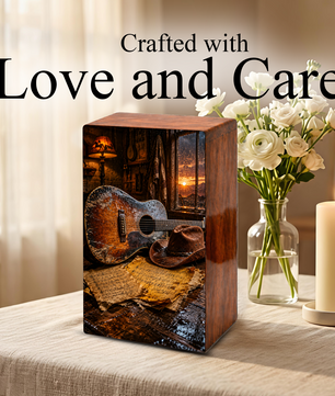 Cowboy Legacy Urn For Ashes Male - Western Cremation Wooden Urns For Dad