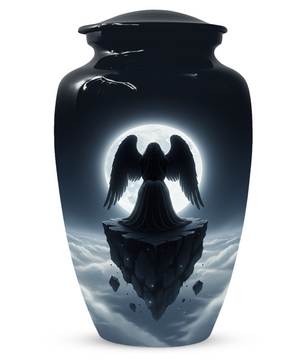 Personalized Angel Urn for Mom – Moonlight Guardian Angel Cremation Urn for Ashes