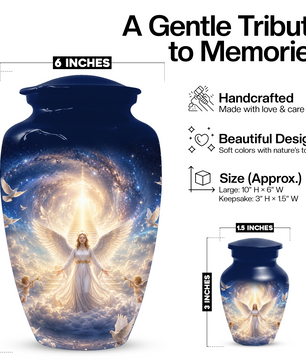 Angel  Cremation  Urn for Ashes - Heavenly Memorial  Keepsake for Women