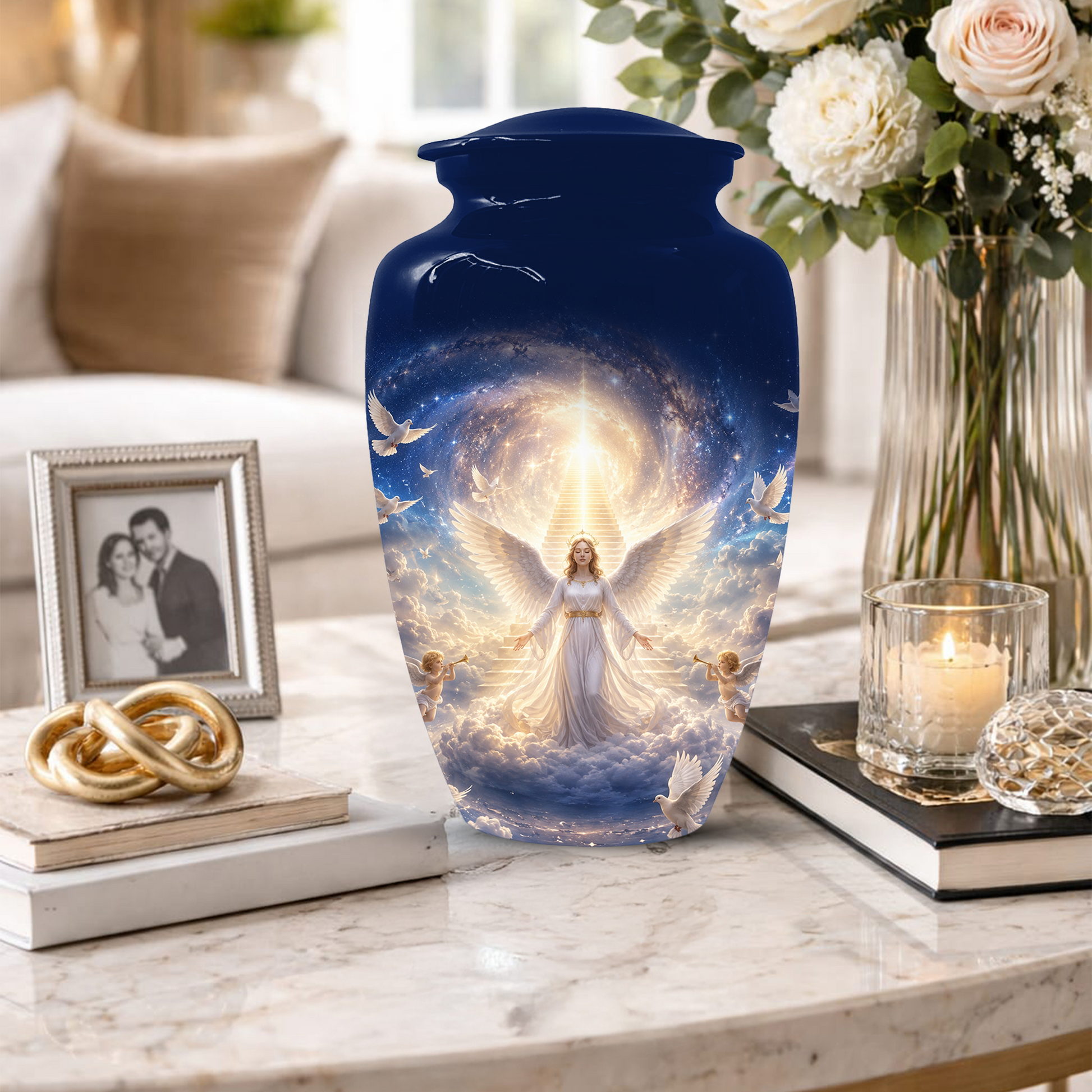Angel  Cremation  Urn for Ashes - Heavenly Memorial  Keepsake for Women