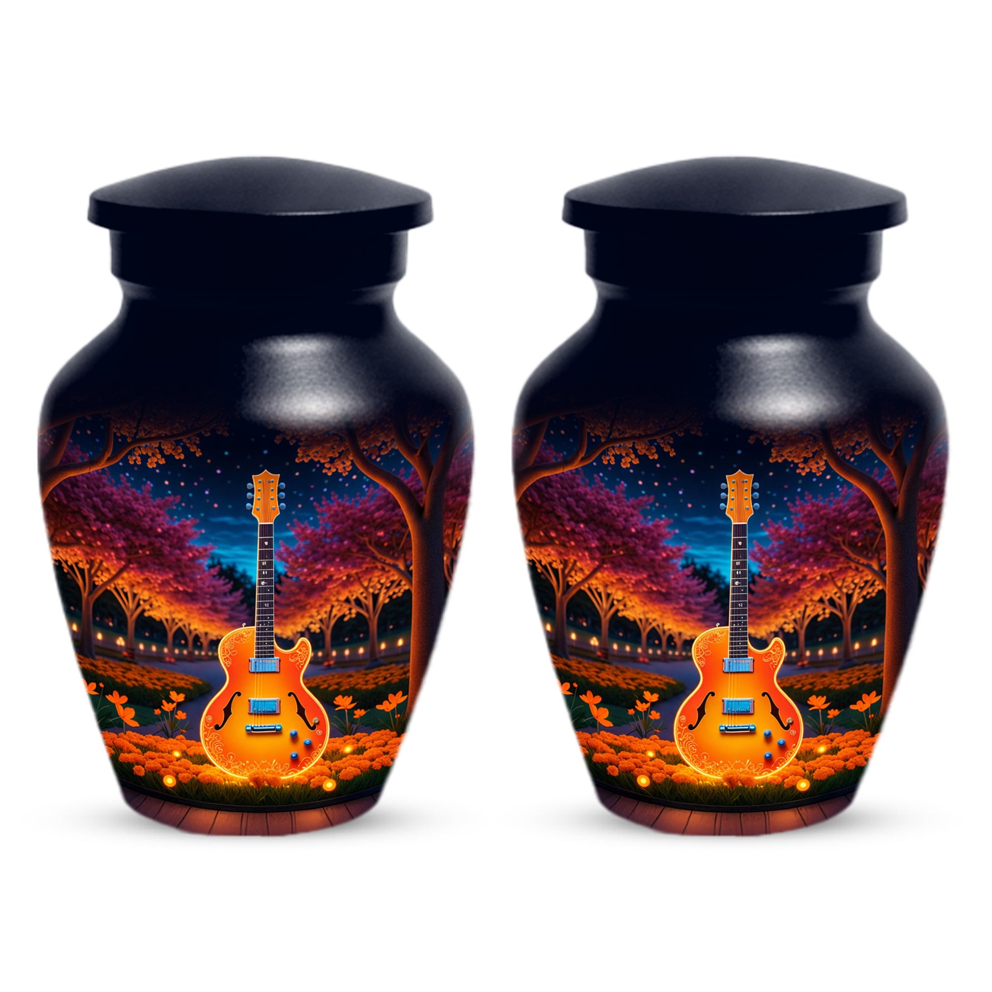 Guitar Cremation Urn for Ashes - Personalized Music Memorial for Mother