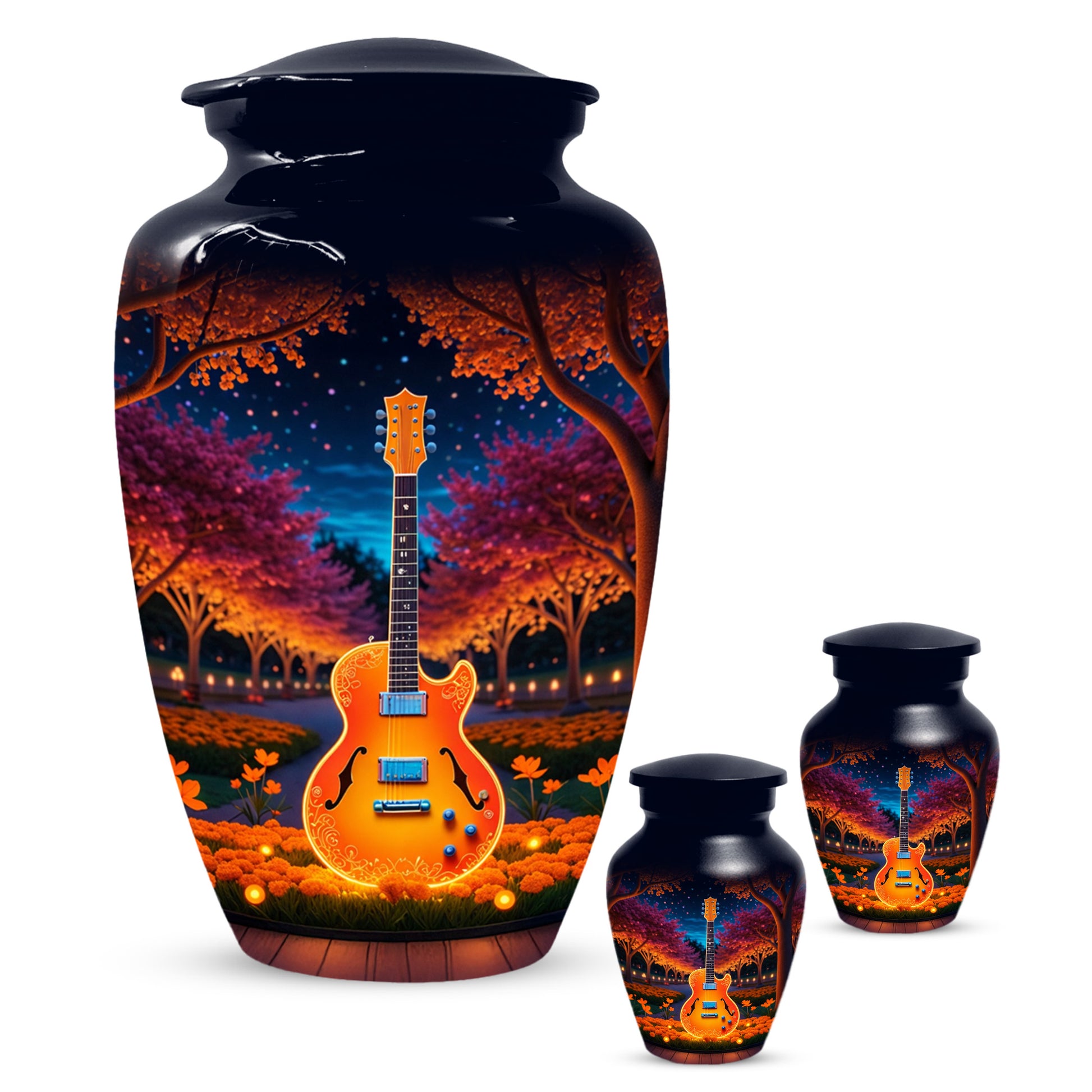 Guitar Cremation Urn for Ashes - Personalized Music Memorial for Mother
