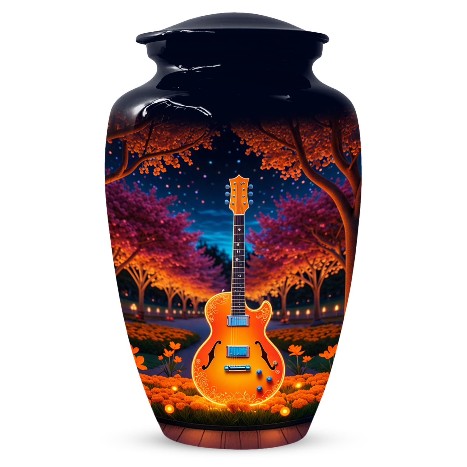 Guitar Cremation Urn for Ashes - Personalized Music Memorial for Mother