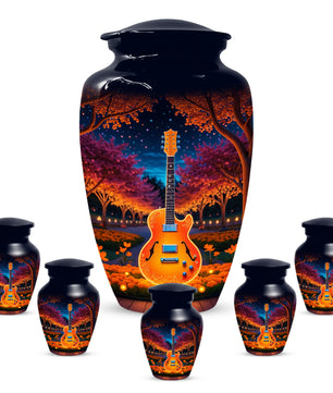 Guitar Cremation Urn for Ashes - Personalized Music Memorial for Mother