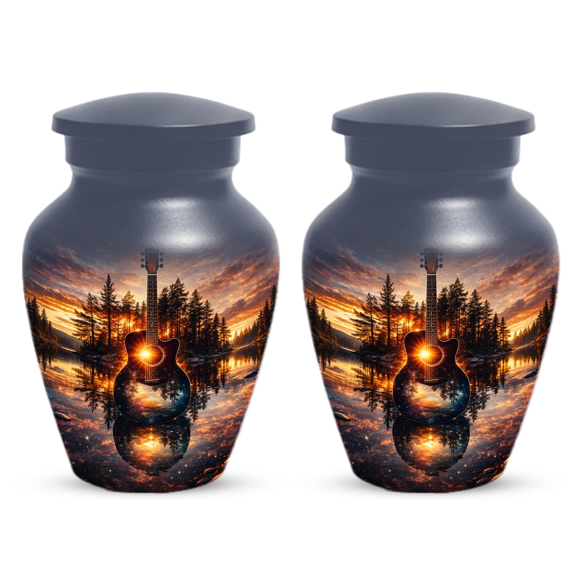 Guitar  Keepsake Urn for Dad -  Personalized Music Memorial Cremation Urns for Men